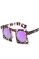 Violet Gradient Plastic Square Polarized  Sunglasses