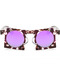 Violet Gradient Plastic Square Polarized  Sunglasses
