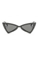 Black Solid Color Plastic Triangle  Sunglasses