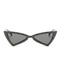 Black Solid Color Plastic Triangle  Sunglasses
