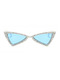 Sky Blue Solid Color Plastic Triangle Polarized Sunglasses
