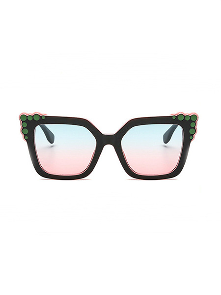 Blue Pink Gradient  Plastic Square  Sunglasses