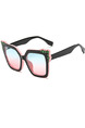 Blue Pink Gradient  Plastic Square  Sunglasses
