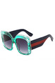 Black Gradient Plastic Oversized  Sunglasses