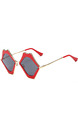 Black Solid Color Metal and Plastic Lips  Sunglasses