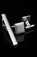 Alloy Bullet Back Cufflink and Tie Clip