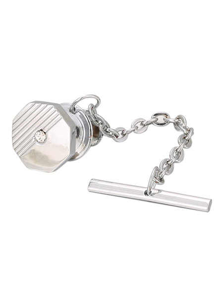 Alloy Silver Plated  Tie Lock