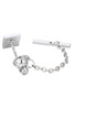 Alloy Silver Plated Rhinestone Tie Lock