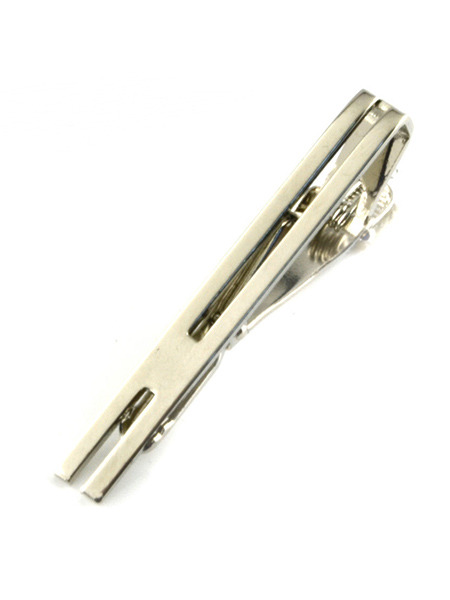 Alloy Silver Plated  Tie Clip