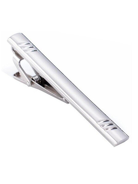 Alloy Silver Plated  Tie Clip