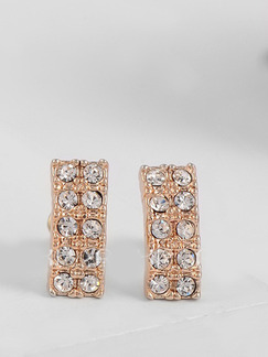 Alloy Stud  Rhinestone Earring