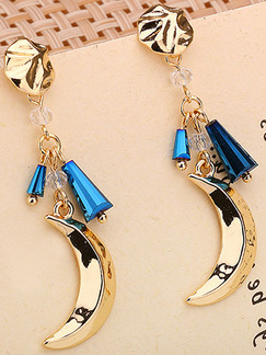 Alloy Stud Moon  Earring