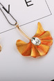 Alloy Ginkgo Leaf Fan  Necklace