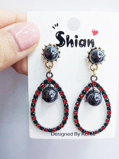 Alloy Stud Retro Drop  Earring