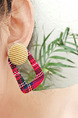 Polyester Stud Retro  Earring