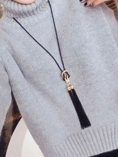 Alloy Tassel Rope  Necklace