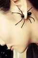 Alloy Black Spider  Stud Earring