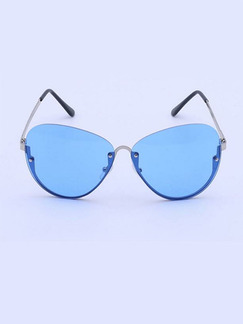 Blue Solid Metal Aviator Men Sunglasses
