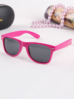 Black Solid Color Plastic Retro Wayfarer Sunglasses