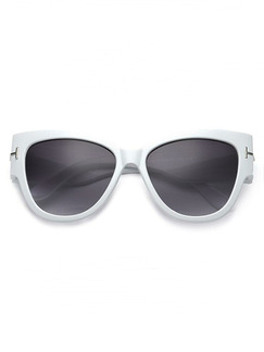 Black Solid Color Plastic Oversized Sunglasses
