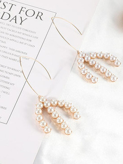 Alloy Hook Pearl Earring