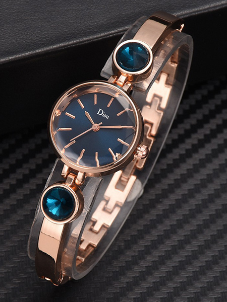 Bronze Stainless Steel Band Quartz Watch