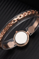 Bronze Stainless Steel Band Quartz Watch