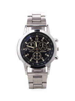 Silver Silver Plated Band Quartz Men Watch