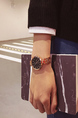 Gold Gold Plated Band Quartz Watch