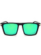Green Gradient Plastic Retrp Squared Men Sunglasses