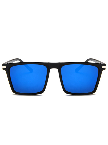 Blue Gradient Plastic Retro Squared Men Sunglasses