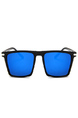 Blue Gradient Plastic Retro Squared Men Sunglasses