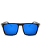 Blue Gradient Plastic Retro Squared Men Sunglasses