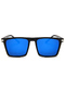 Blue Gradient Plastic Retro Squared Men Sunglasses