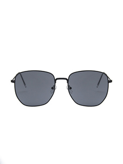 Gray Solid Metal Aviator Round Men Sunglasses