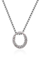 Alloy Hoop Pendant Necklace Rhinestone Necklace