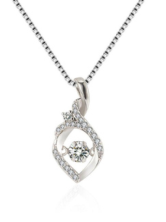 Alloy Diamond Necklace Pendant Rhinestone Necklace