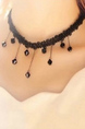 Alloy Lace Drop Crystal Necklace