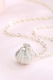 Silver Plated Shell Pearl Necklace