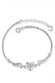 Silver Plated Love Angel Crystal Bracelet