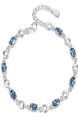 Alloy Silver Plated Tennis Sapphire Crystal Bracelet