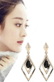 Alloy Diamond Dangle Crystal Stud Earring