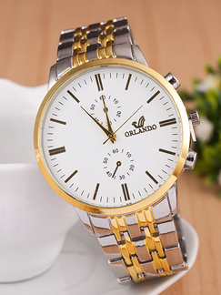 Silver Stainless Steel Band Quartz Men Watch