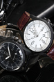 Brown Leather Band Quartz Men Watch