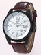 Brown Leather Band Quartz Men Watch