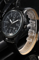 Black Leather Band Quartz Men Watch