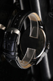 Black Leather Band Quartz Men Watch