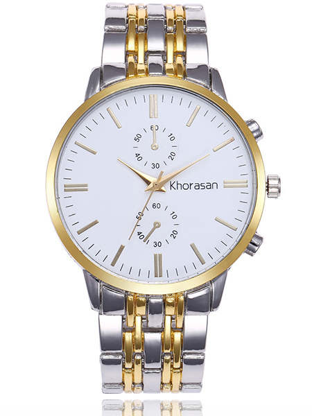 Silver Stainless Steel Band Quartz Men Watch