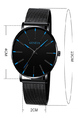 Black Stainless Steel Band Quartz Men Watch