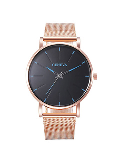 Rose Gold Stainless Steel Band Quartz Men Watch